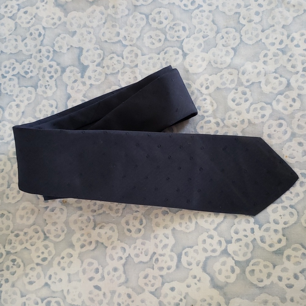 Dark Blue Tie Vintage Necktie Navy Blue